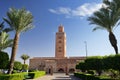 Morocco, Marrakesh. Koutoubia mosque Royalty Free Stock Photo