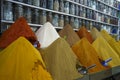 Morocco. Marrakesh. Shop of a spice seller Royalty Free Stock Photo