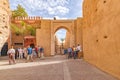 Morocco, Marrakesh 03th November 2016. A group of tourists is waiting for the cash desk of the Bahia Palace on a beautiful sunny d