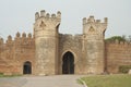 The main gate of fortress and necropolis in Volubilis. Meknes , Morocco