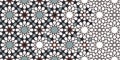 Morocco mosaic wallpaper,repeating vector border, pattern, background. Geometric morocco halftone pattern with color