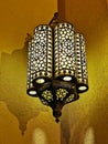 Morocco Ornate metal lamp in the wall of a mosque, Qatar.Morocco style lamp or lantern. Morocco Morocco Tourism, culture, travel