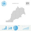 Morocco People Icon Map. Stylized Vector Silhouette of Morocco. Population Growth and Aging Infographics Royalty Free Stock Photo