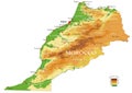 Morocco physical map