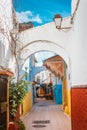 Morocco, Rabat, blue streets of old town Medina Royalty Free Stock Photo