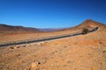 Morocco scenic desert road Royalty Free Stock Photo