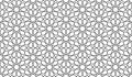 Morocco seamless pattern. Repeating black marocco grid isolated on white background. Repeated simple moroccan mosaic motive Royalty Free Stock Photo