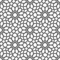 Morocco seamless pattern. Repeating black marocco grid isolated on white background. Repeated simple moroccan mosaic motive Royalty Free Stock Photo