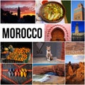 Morocco travel photo collage Royalty Free Stock Photo