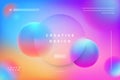 Morph Background Gradient Colorful with Circle Shape Glass Effect Frame Title Text.