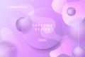 Morph Background Gradient Mauve and Wisteria Color with Circle Shape Glass Effect Frame Title Text.