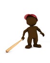 Morph man playing baseball