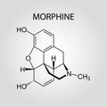 Morphine atomic stucture Royalty Free Stock Photo