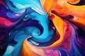 morphing fluid art abstract background. Wavy curly swirl