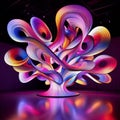 Morphing Light Sculpture A sculpture that changes shape and olo