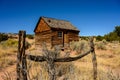 Morrell Line Cabin Framed In Old Fence Royalty Free Stock Photo