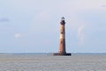 Morris Island Lighthouse on Folly Island, SC Royalty Free Stock Photo