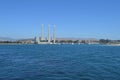 Morro Bay, California with Desalination Plant Royalty Free Stock Photo