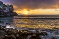 Morro Bay Sunset with Gull Royalty Free Stock Photo