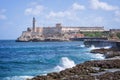 Morro castle view from the Malecon, Havana Royalty Free Stock Photo