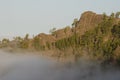 Morro del Visadero cliff and sea of clouds Royalty Free Stock Photo