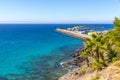 Morro Jable beach, Fuerteventura island, Canary Islands, Spain Royalty Free Stock Photo