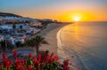 Morro Jable beach on the island of Fuerteventura in Spain Royalty Free Stock Photo