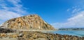 Morro rock at Morro Bay Beach in California Royalty Free Stock Photo