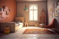 Moroccan style interior of children room in modern house Royalty Free Stock Photo