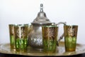 Morrocco traditional tea service Royalty Free Stock Photo