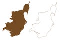 Mors island Kingdom of Denmark map vector illustration, scribble sketch Moro map