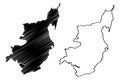 Mors island Kingdom of Denmark map vector illustration, scribble sketch Moro map