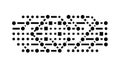 Morse Code Grid: Abstract Data Communication Pattern, vector design Generative AI Royalty Free Stock Photo