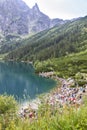Morskie Oko lake in High Tatra Mountains, Poland Royalty Free Stock Photo