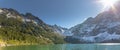 Morskie Oko Lake in Tatra Mountains in Poland. High mountain landscape