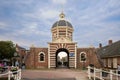 The Morspoort is the western city gate of Leiden , South Holland , Netherlands, built in the year 1669 in Mannerist style