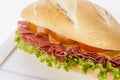 Mortadela sandwich Royalty Free Stock Photo