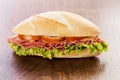 Mortadela sandwich Royalty Free Stock Photo