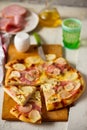 Mortadella and Potato Pizza..