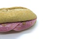 Mortadella sandwich on small wholemeal bread