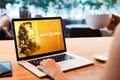 Mortal Kombat 11 on the MacBook screen-117211550 Royalty Free Stock Photo