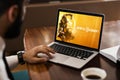 Mortal Kombat 11 on the MacBook screen-11721957 Royalty Free Stock Photo