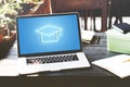 Mortar Board Education Success Icon Concept Royalty Free Stock Photo