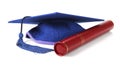 Mortar Board and Scroll Holder Royalty Free Stock Photo