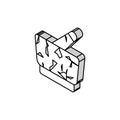 mortar kitchenware isometric icon vector illustration Royalty Free Stock Photo