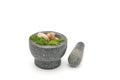 Mortar Pestle Herbs Royalty Free Stock Photo