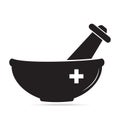 Mortar pestle icon, medicine concept icon Royalty Free Stock Photo