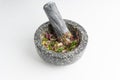 A mortar and pestle Lesung Batu