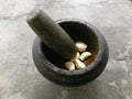 a mortar and pestle or lesung batu