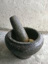 a mortar and pestle or lesung batu